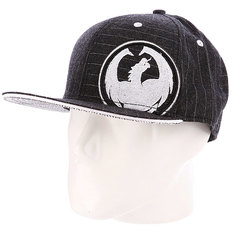 Бейсболка Dragon Risen Fitted Black/Pinstripe