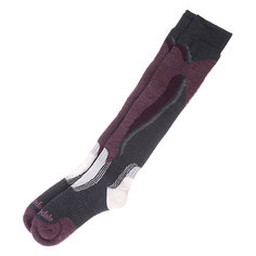 Носки высокие женские Bridgedale Merinofusion Winter Sports Midweight Control Fit Ws Gunmetal/Plum