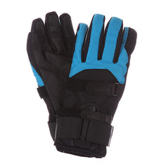Перчатки сноубордические Bern Mens Synthetic Gloves Removeable Wrist Guard Black/Cyan