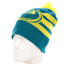 Шапка с помпоном Dragon Riley Stripe Bean Teal