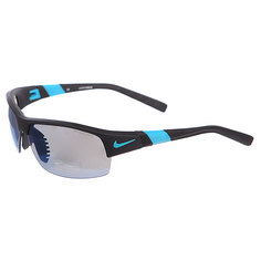 Очки Nike Show X2 R Grey W/Sky Blue Flash/Clear Lens Matte Black/Turbo Green