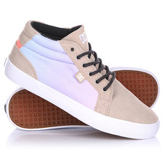 Кеды кроссовки высокие женские DC Council Mid Se Tan/Crazy Pink