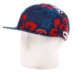 Бейсболка пятипанелька Stussy College Floral Camp Cap Navy