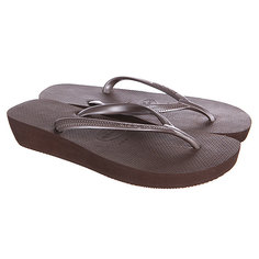 Шлепанцы высокие женские Havaianas Eles High Light Brown