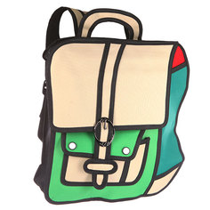 Рюкзак городской Jump from paper 2D Green Backpack Green/Biege/Black