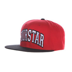 Бейсболка Fourstar Arched Starter True Red/Black