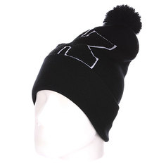 Шапка с помпоном TrueSpin Abc Pompom Beanie K Black