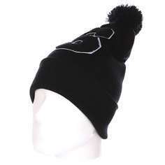 Шапка с помпоном TrueSpin Abc Pompom Beanie S Black