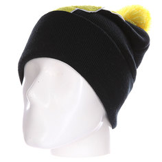 Шапка Truespin Abc Pompom Beanie Black/Yellow F