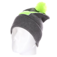 Шапка Truespin Abc Pompom Beanie Grey/Lime V