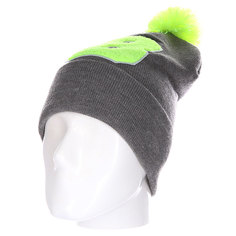 Шапка Truespin Abc Pompom Beanie Grey/Lime B