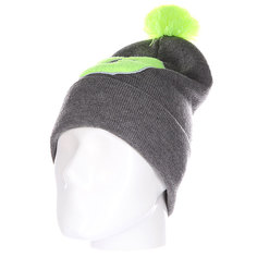 Шапка Truespin Abc Pompom Beanie Grey/Lime G