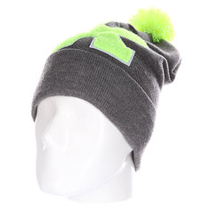 Шапка Truespin Abc Pompom Beanie Grey/Lime X