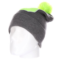 Шапка Truespin Abc Pompom Beanie Grey/Lime S