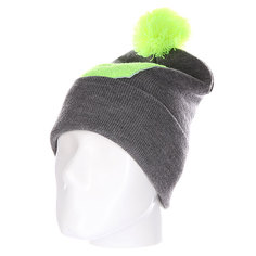 Шапка Truespin Abc Pompom Beanie Grey/Lime U