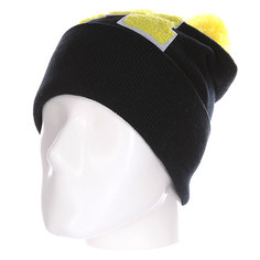 Шапка Truespin Abc Pompom Beanie Black/Yellow M