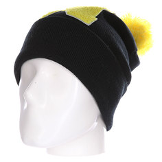 Шапка Truespin Abc Pompom Beanie Black/Yellow N