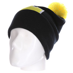 Шапка Truespin Abc Pompom Beanie Black/Yellow L