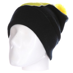 Шапка Truespin Abc Pompom Beanie Black/Yellow U