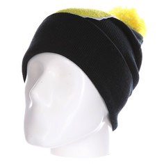 Шапка Truespin Abc Pompom Beanie Black/Yellow G