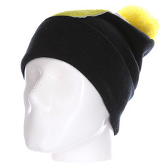 Шапка Truespin Abc Pompom Beanie Black/Yellow J