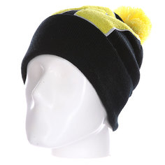 Шапка Truespin Abc Pompom Beanie Black/Yellow W