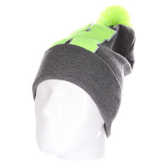 Шапка Truespin Abc Pompom Beanie Grey/Lime H