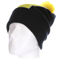 Шапка Truespin Abc Pompom Beanie Black/Yellow V