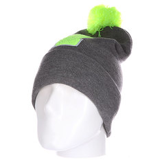 Шапка Truespin Abc Pompom Beanie Grey/Lime I