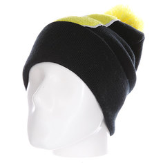 Шапка Truespin Abc Pompom Beanie Black/Yellow O