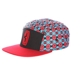 Бейсболка пятипанелька Запорожец 3 Logo 5 Panel Black/Red