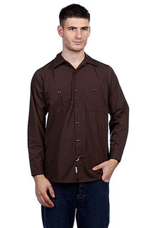Рубашка Independent No Bs Button Up Chocolate Brown