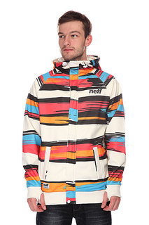 Толстовка сноубордическая Neff Painted Stripe Shred White/Red
