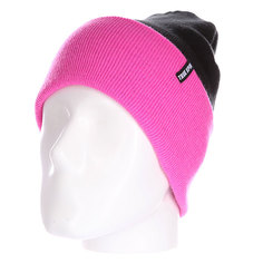 Шапка Truespin Neon 2 Tone Roll Up Black Neon Pink