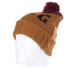 Шапка с помпоном Analog Endorse Beanie Leather Brown