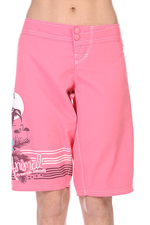 Шорты пляжные женские Animal Knee Length Boardshort Pink