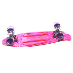 Скейт мини круизер Sunset Princess Complete Fluorescent Pink Deck Blacklight Wheels 6 x 22 (56 см)