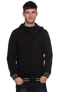 Куртка бомбер Huf Campus Snap Front Premium Hoodie Black