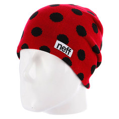 Шапка женская Neff Polka Red/Black