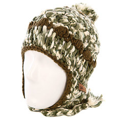 Шапка с помпоном женская Animal Ibis Knitted Hat Black/Beige