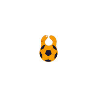 Нагрудник на липучке "Футбольный мяч" Sevi baby, желто-фиолетовый
