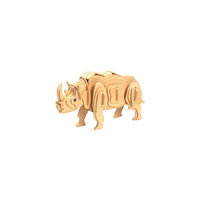 Деревянный пазл 3D "Носорог", Educational Line -