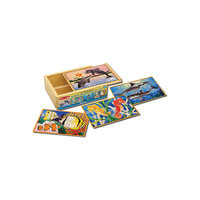 Деревянные пазлы "Подводная жизнь", 4х12, Melissa &amp; Doug