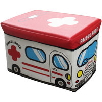 Пуф-короб для игрушек "Скорая помощь" 49*31*31 см Рыжий кот
