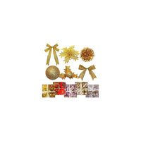 Набор новогодних однотонных украшений, 27 шт, цвета ассорти Tukzar