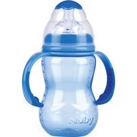 Бутылочка с широким горлом, Nuby, 300 мл., голубой