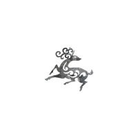 Металлическая подвеска "Олень" (11,4х10,2 см, цвет серебро), Волшебная страна