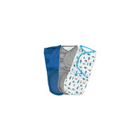 Конверт для пеленания на липучке, SWADDLEME®, р-р L, 3 шт., серый/синий/белый Summer Infant
