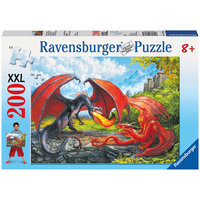 Пазл «Битва драконов» XXL 200 деталей, Ravensburger