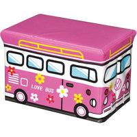 Пуф-короб для игрушек "Микроавтобус "Цветочек" 40*25*25 см Рыжий кот